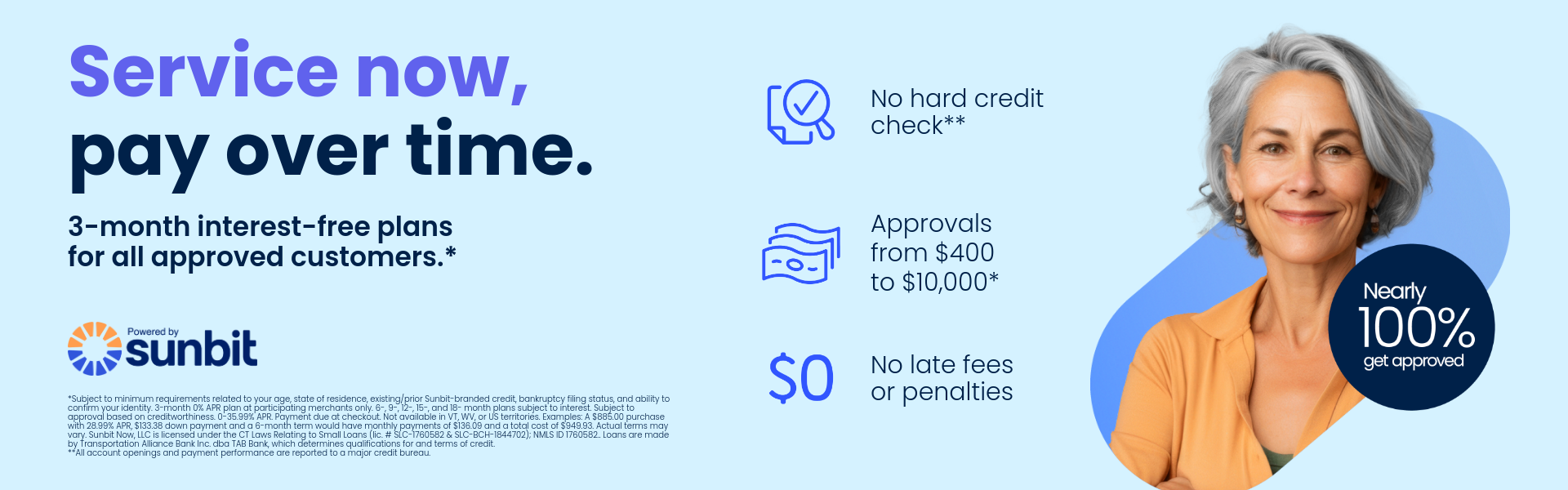 Buy Now Pay Later for Service & Parts