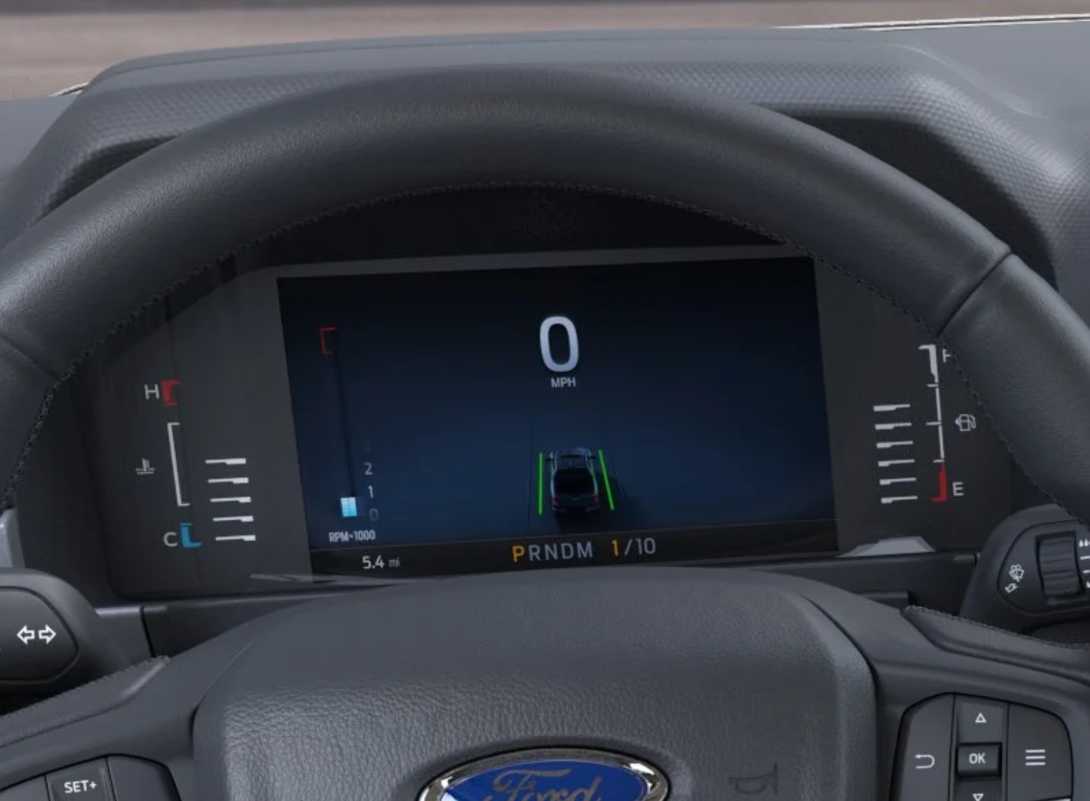 2026 Ford Ranger digital instrument cluster gauge